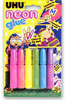 Purpurina UHU Glitter glue Neon fluor. c/6 cores